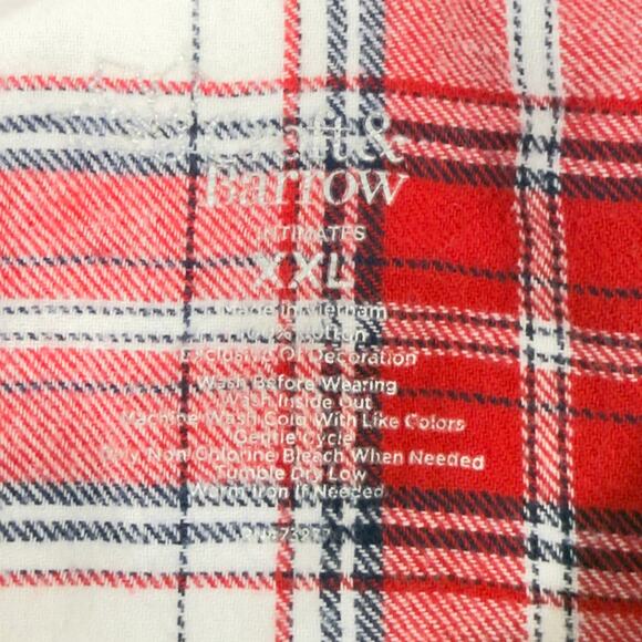 Croft & Barrow 2 pc Flannel Pajamas Woman XXL Button Top Drawstring Elas Waist - Picture 16 of 16